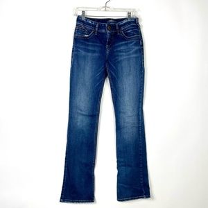 Silver Jeans Size 28/35 Women's Slim Boot Denim Blue Jeans W28/L35